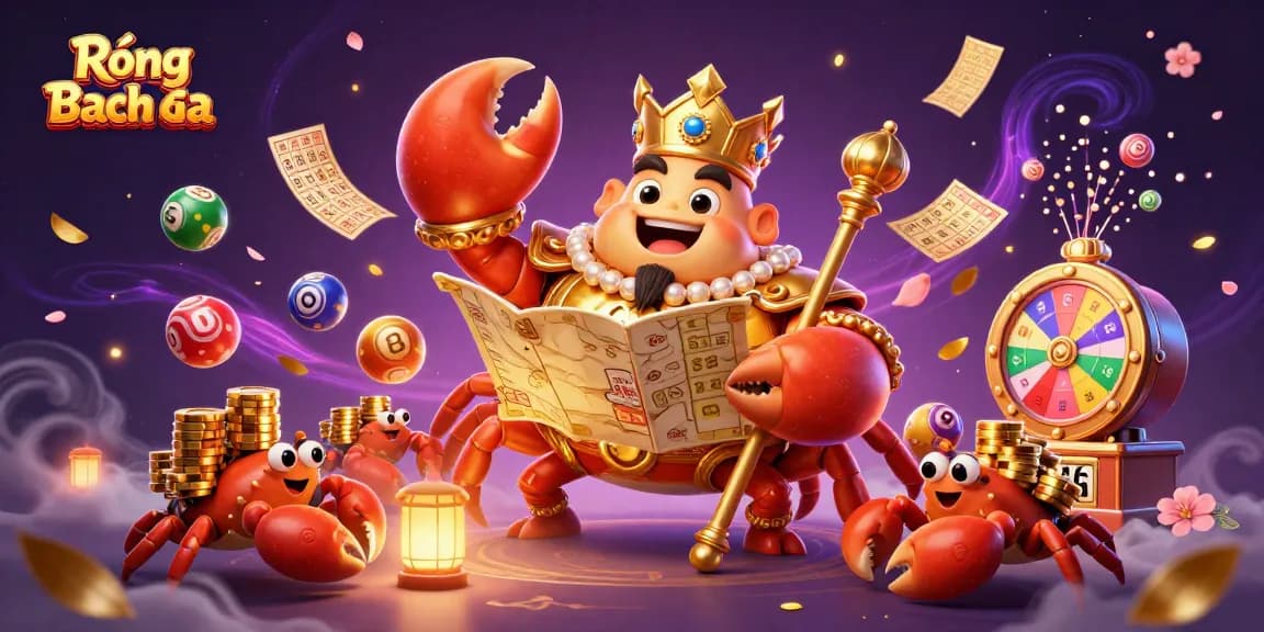 Win big today with Rồng Bạch Kim's vibrant lottery experience featuring golden crab emperor!