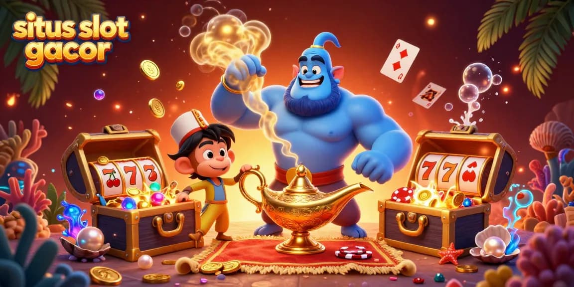 Spin the reels at situs slot gacor and win big with vibrant slot game visuals featuring characters and gold!