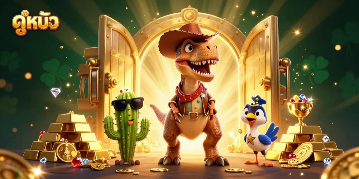 ดูหนังออนไลน์ในภาพ 3D ที่มีตัวละครน่ารักและองค์ประกอบคาสิโนสดใส