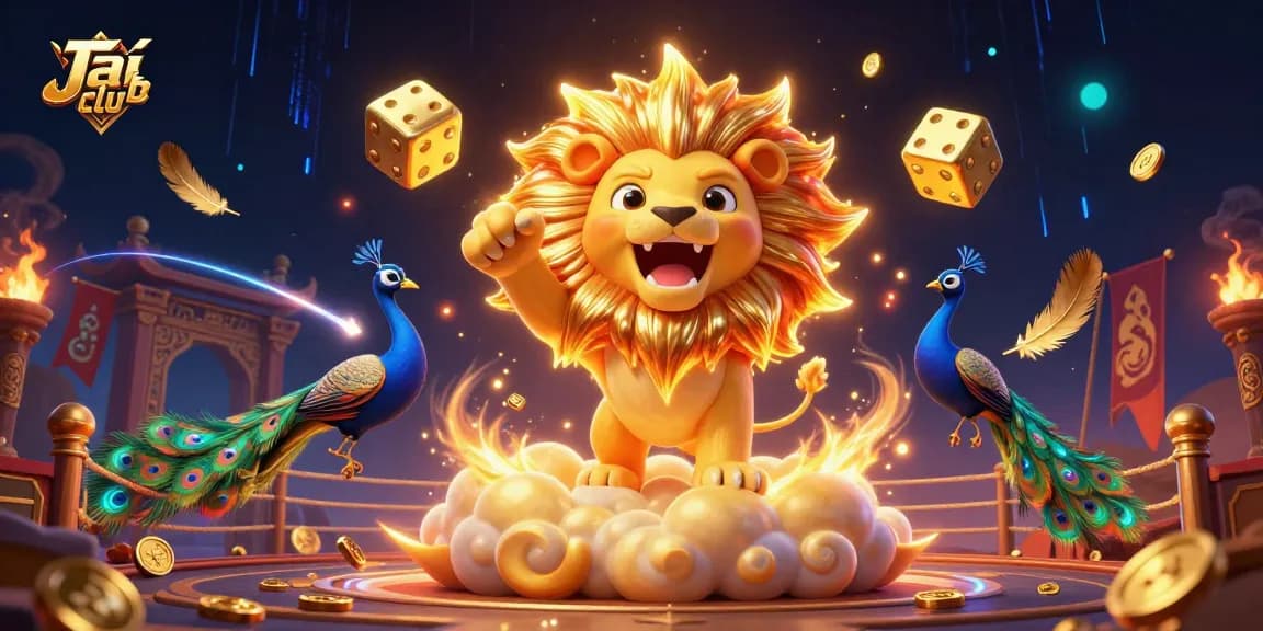 Experience exciting gameplay with Jai club, showcased in a vibrant, 3D digital illustration featuring iconic gaming elements and engaging characters.