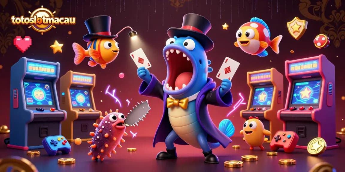 Experience jackpot excitement with totoslotmacau's vibrant casino-inspired 3D artwork featuring lively characters.