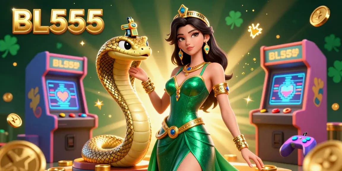 Experience thrilling wins at BL555 with a lavish casino scene featuring dynamic game elements.