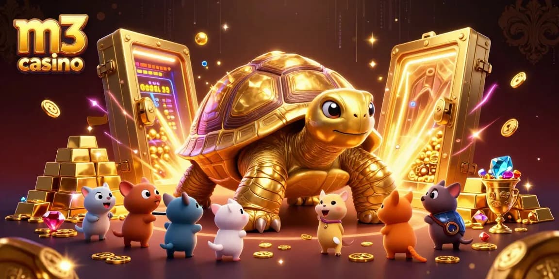 Experience the excitement of m3 casino with vibrant 3D tortoise pinball action and riches.