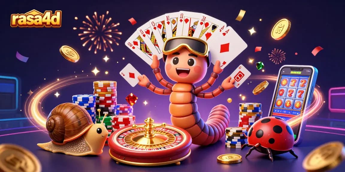 Raih kemenangan dengan permainan kasino interaktif dari rasa4d, dealer kartun unik menampilkan suasana kasino yang meriah.