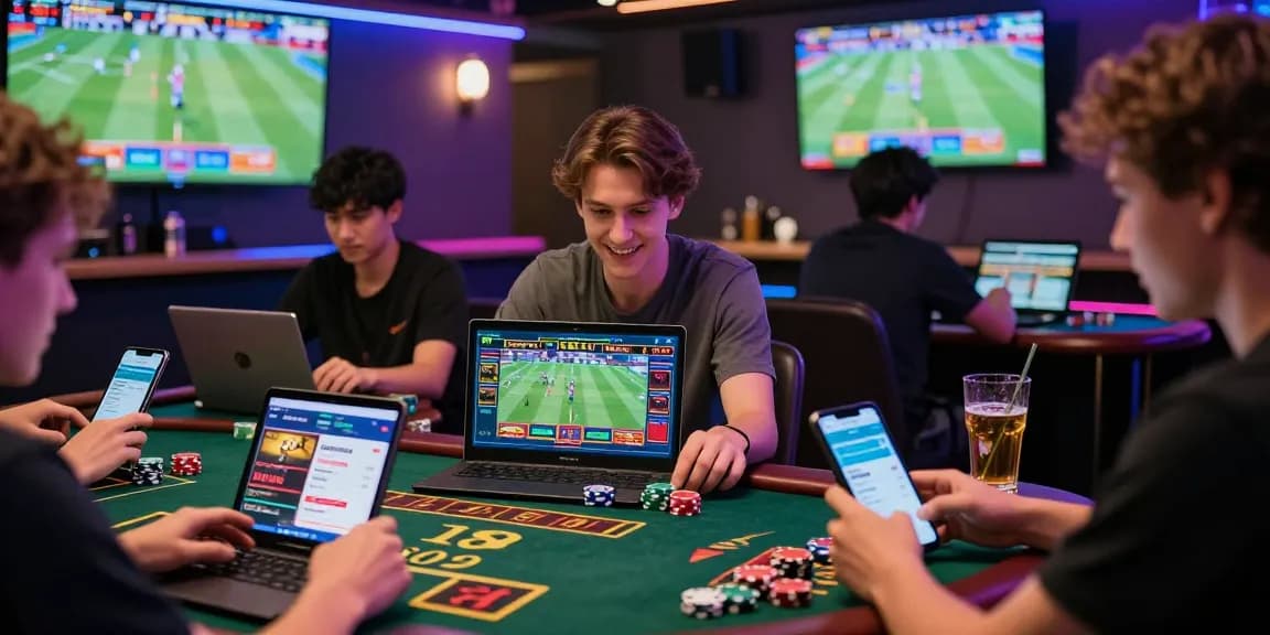 Engaging scene of users betting online with the 78win app in a lively gaming environment filled with excitement.