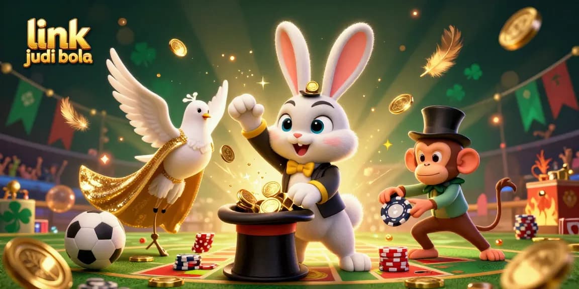 Experience the thrill of sports betting with link judi bola as a magician rabbit conjures winning moments