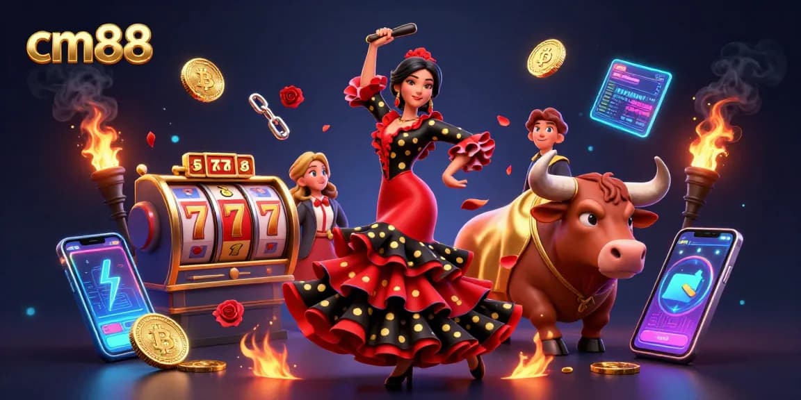 Experience vibrant gameplay with cm88 featuring a stunning flamenco dancer alongside exciting gambling elements.