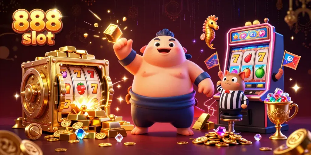 Permainan slot 888 slot dengan ikan fugu dan wasit ikan catfish dalam suasana mewah.