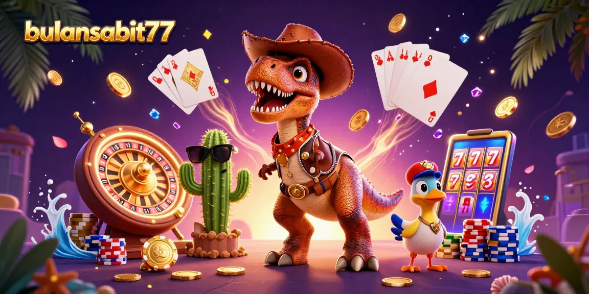 Experience the thrill of bulansabit77 with 3D characters amidst casino games and dynamic action.
