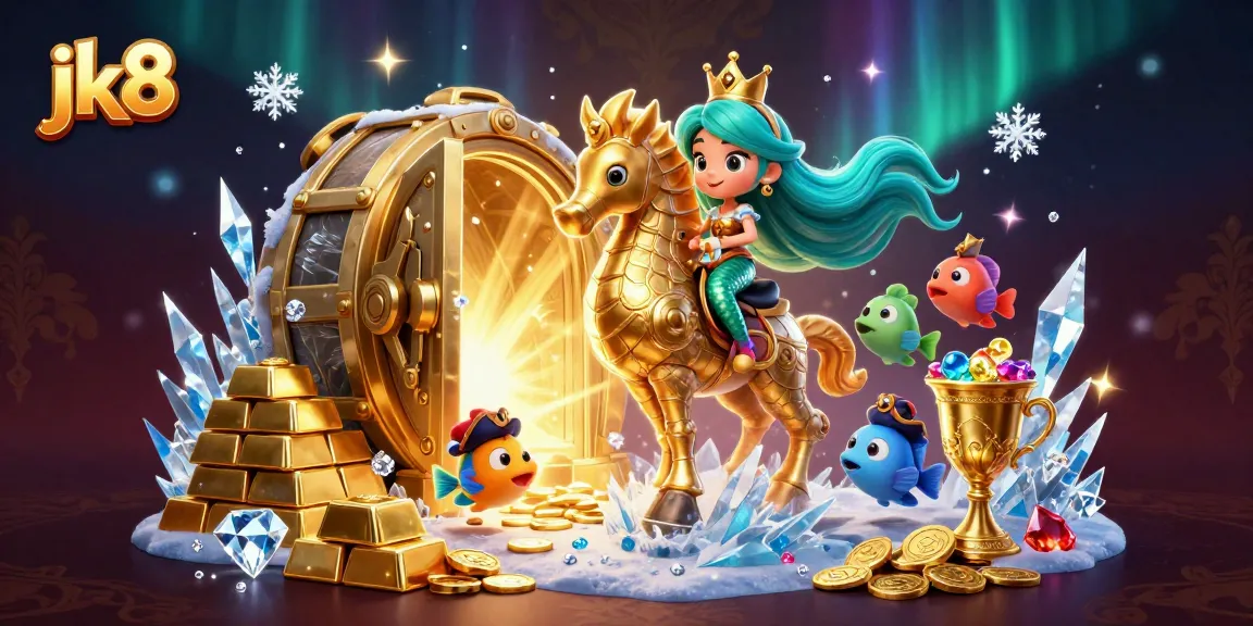 Experience thrilling jk8 adventures with mermaid princess and seahorse in a vibrant casino world.
