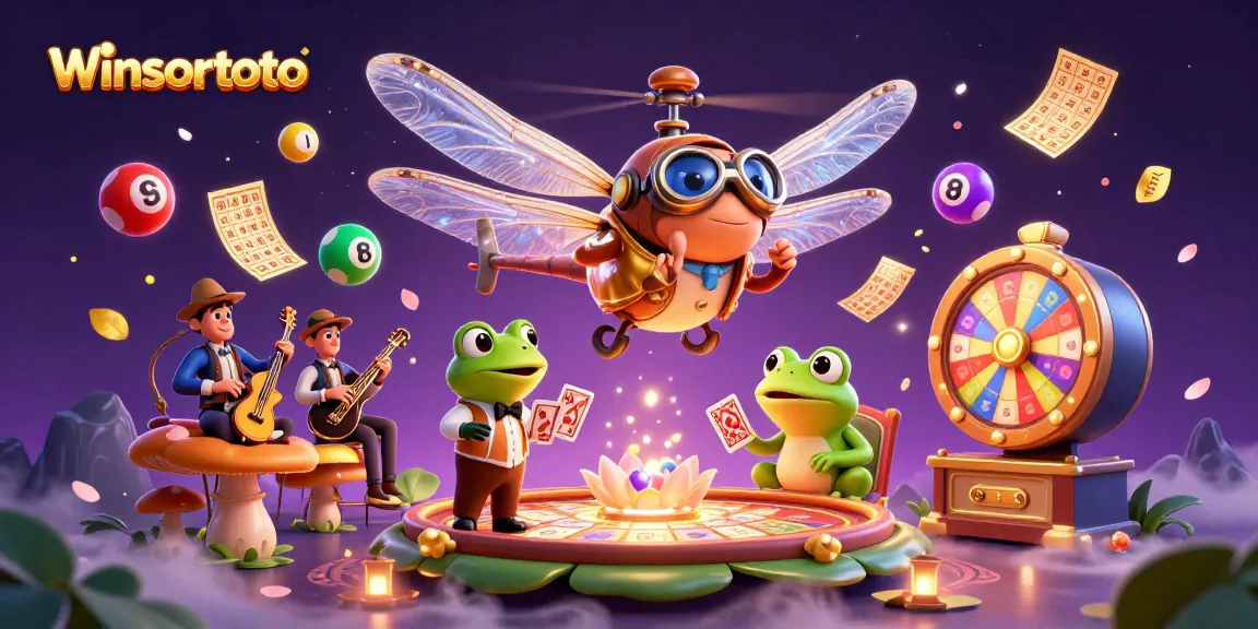 winsortoto brings high-energy casino adventures to life in a vibrant 3D illustration with lively characters and games.