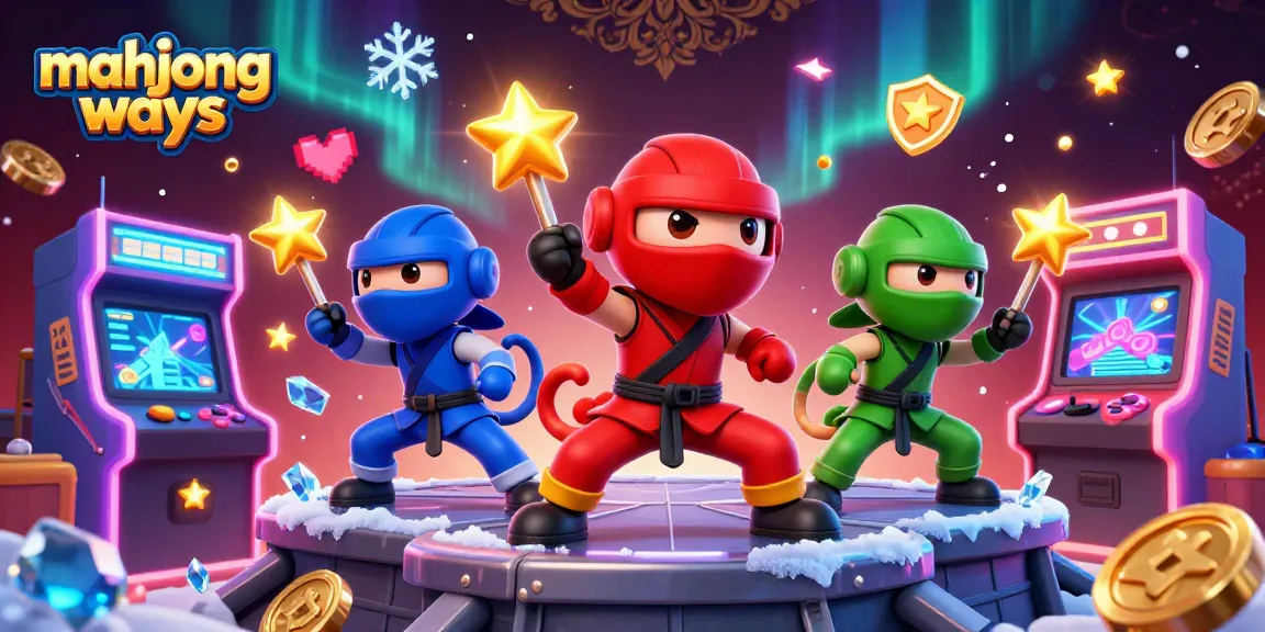 Experience mahjong ways excitement with vivid visuals of ninja chameleons in action surrounding colorful games.