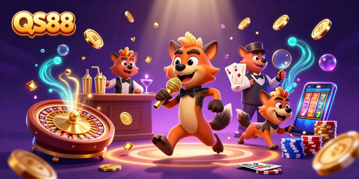 Experience excitement at QS88 as hyenas run a comedy casino with dynamic gaming elements.