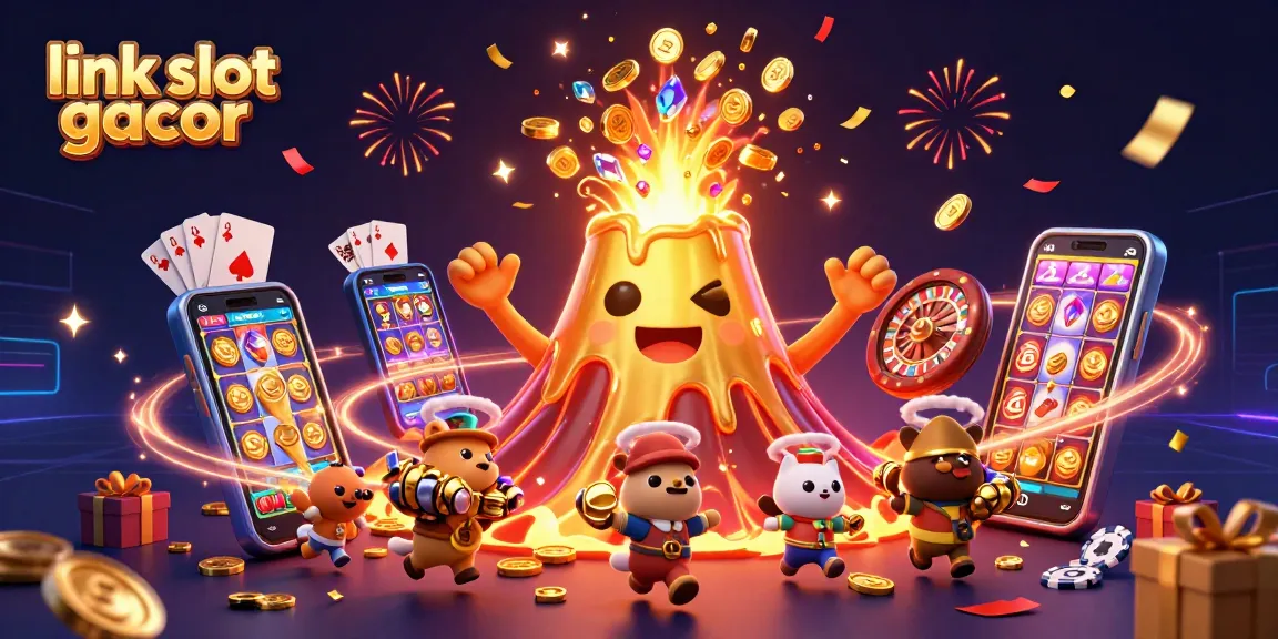 Experience the excitement of link slot gacor with a vibrant eruption of treasures and gaming elements.