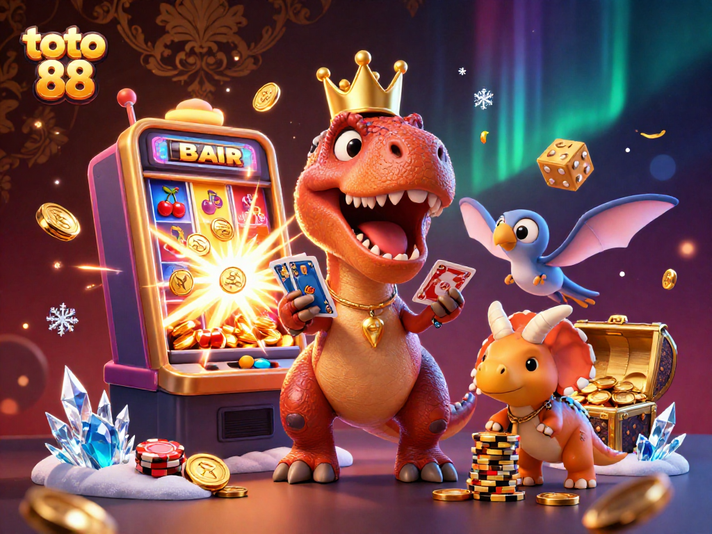 Experience thrilling gameplay at toto 88 with 3D dinosaur casino characters and jackpot excitement.