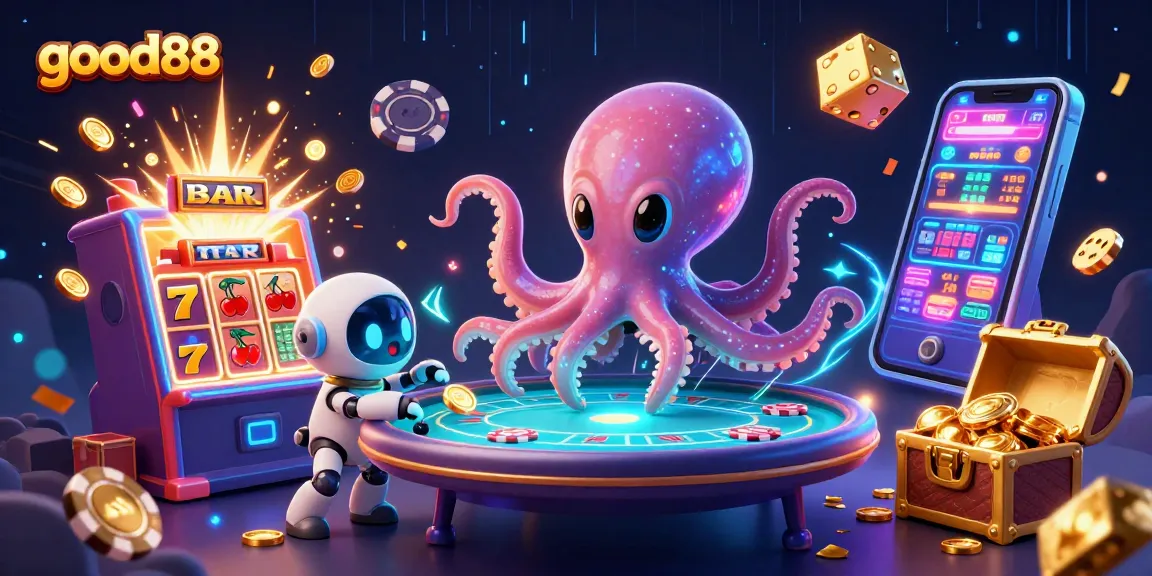 Engage with thrilling games on good88 at an alien-themed casino adventure.