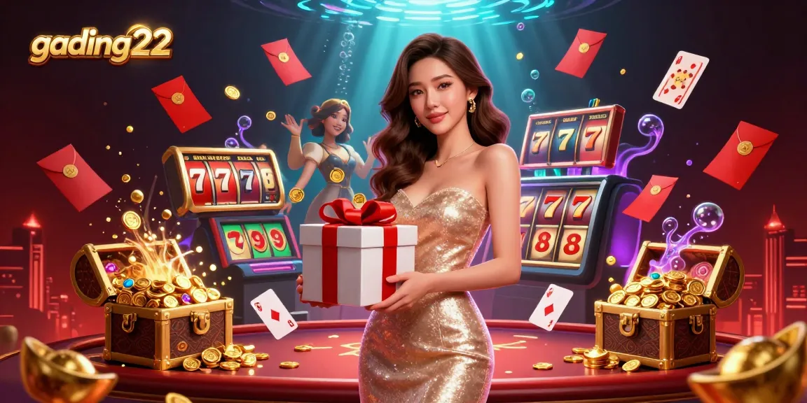 Spin with gading22 and win big in this vibrant casino scene filled with dynamic gaming elements.