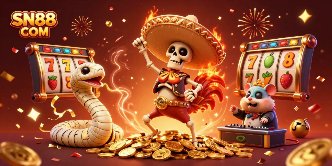 Experience thrilling gameplay at SN88 COM with vibrant slots, jackpots, and festive characters