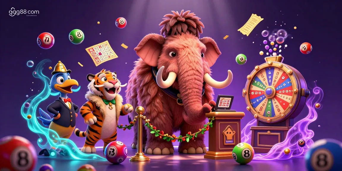 Experience thrilling action at gg88 com with a vibrant casino scene featuring dynamic lottery elements and characters.