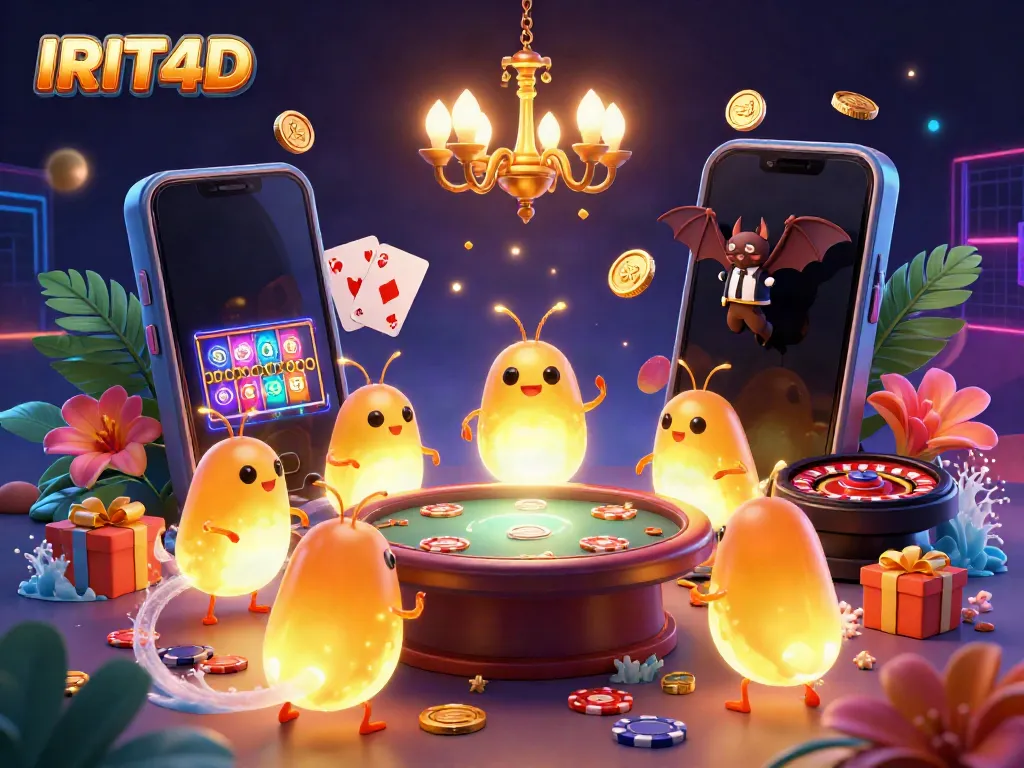Experience the excitement of IRIT4D in a dynamic cave casino setting with bioluminescent glowworms and a bat dealer.