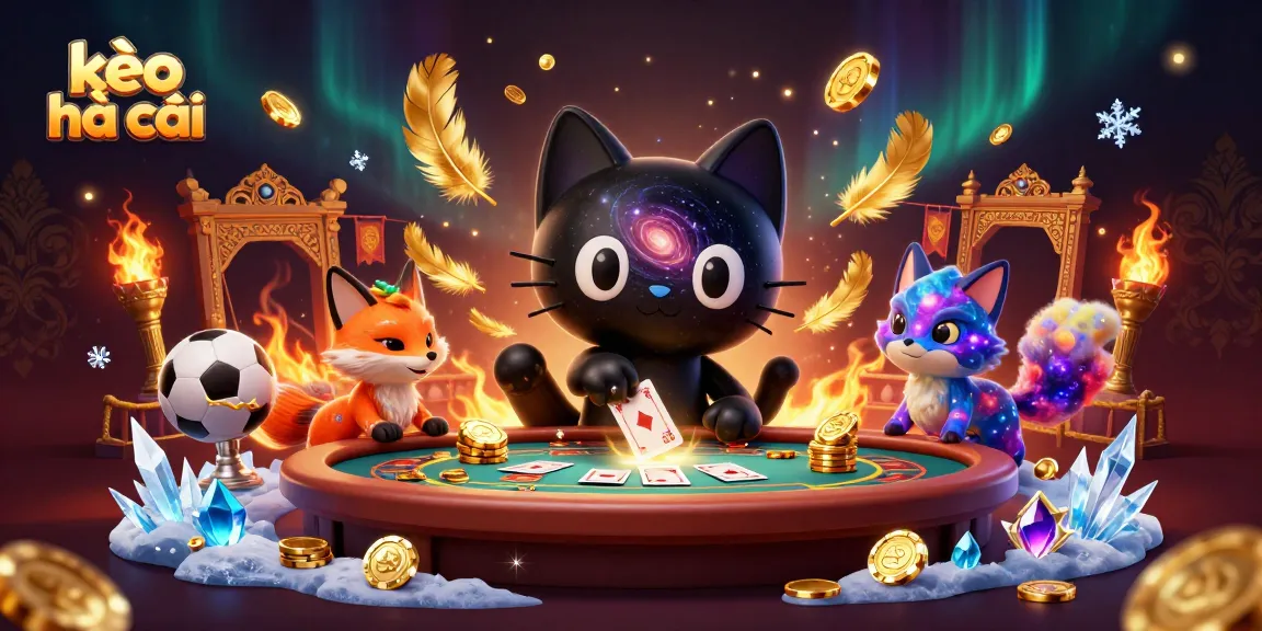 Engage with kèo nhà cái through dynamic sports betting scenes featuring colorful characters and atmospheric effects.