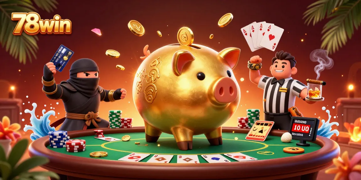 Experience thrilling action with 78win in an ultra-detailed casino illustration featuring iconic characters.