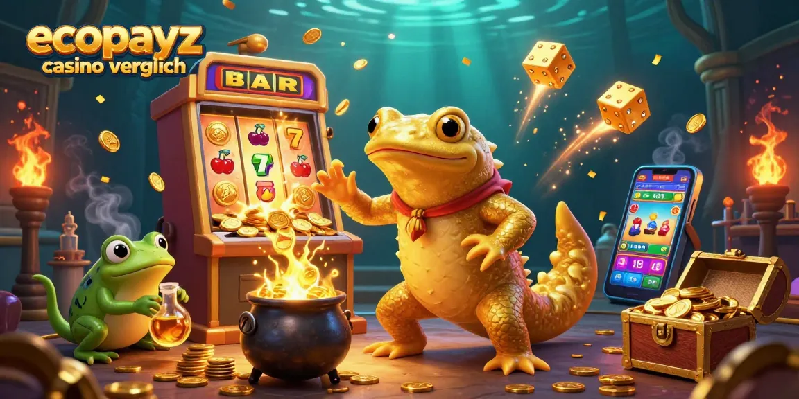 Experience the thrill of online gaming with ecopayz casino vergleich featuring a magical scene of coin transmutation.