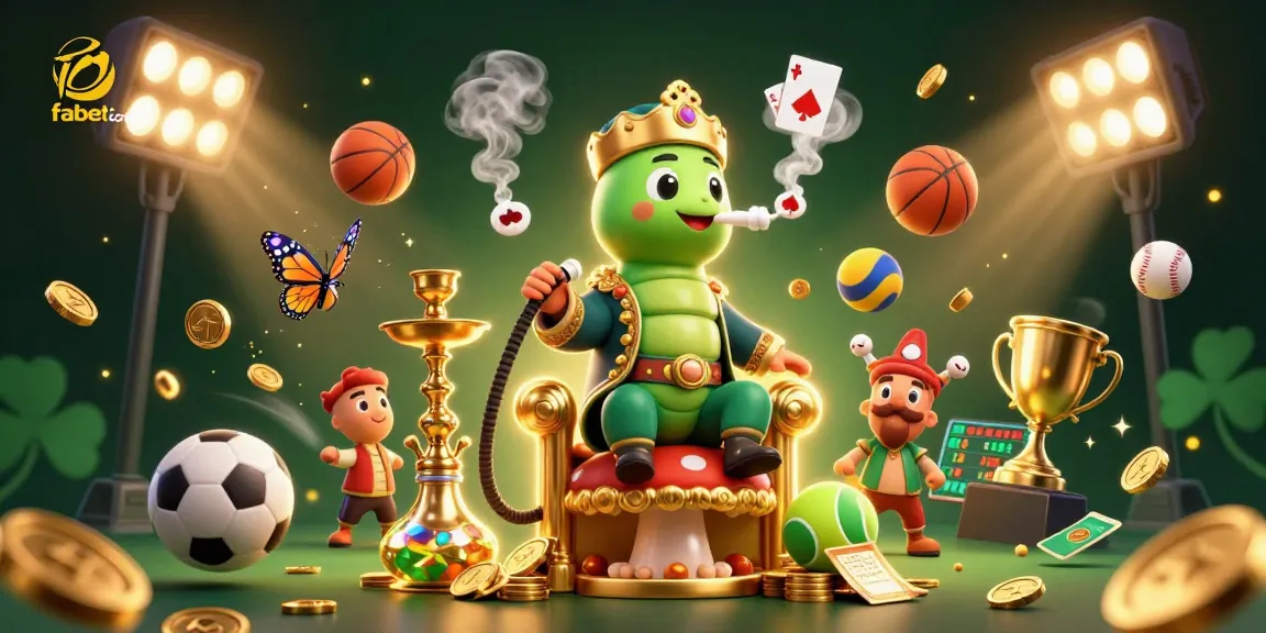 Join the excitement at fabet com with a colorful gaming celebration featuring vibrant characters and sports elements.