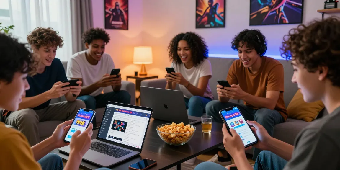 Players enthusiastically download Mega888 Apk in a cozy gaming setup.