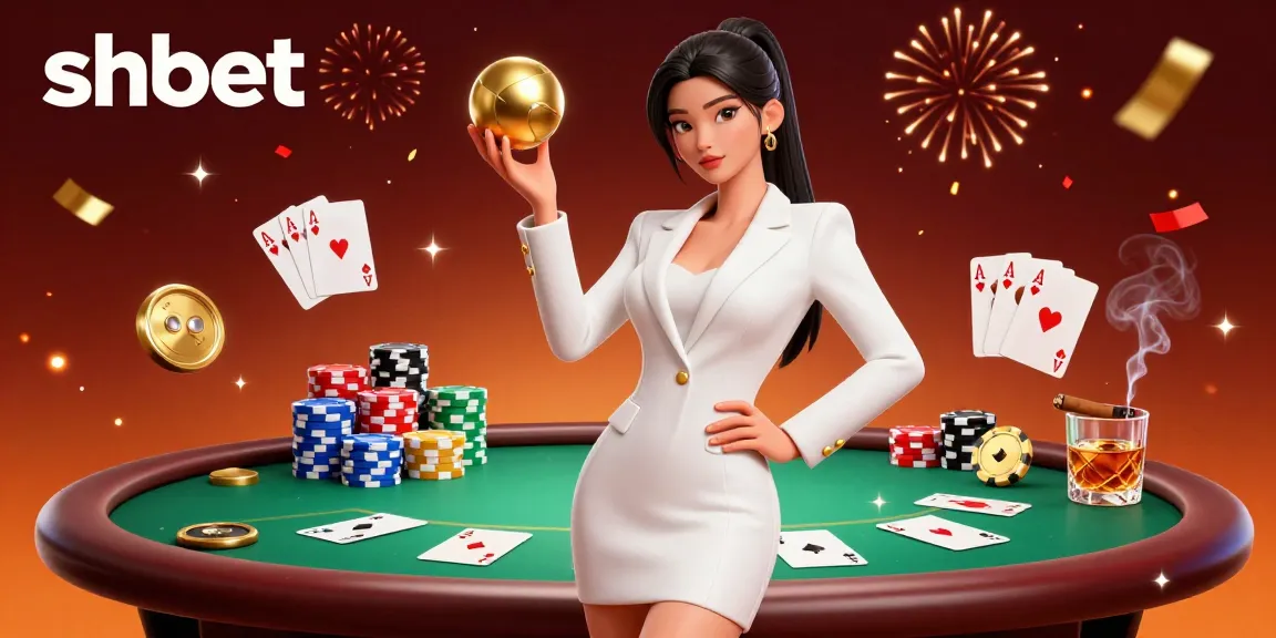 Experience high-stakes thrills at shbet with our stunning casino illustration featuring vibrant poker action.