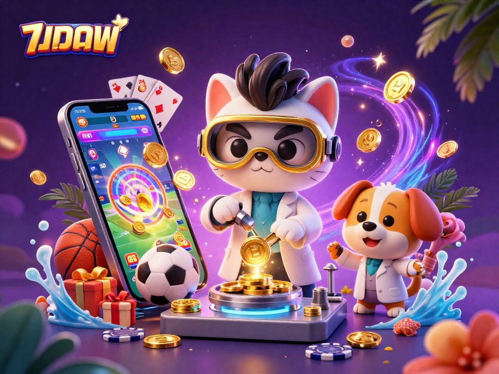 Bet on แทงบอล with vibrant sports betting elements and 3D characters poised for action.