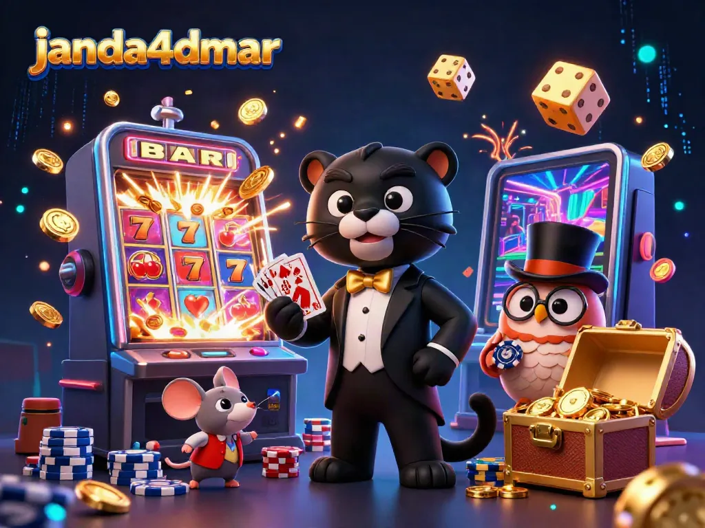 JANDA4DMAR memberikan pengalaman dapat kartu dengan panther stylish dan teman-temannya di kasino digital.