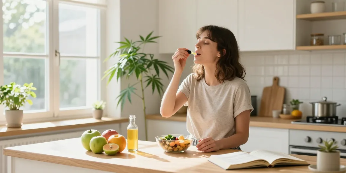 What is the legal vaping age in Cyprus emphasized by natural wellness scene with CBD oil and hemp plant.