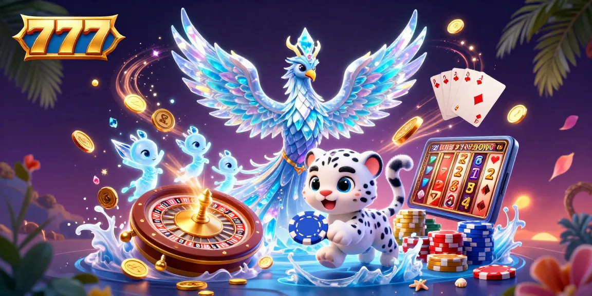 Engage with fun on the 777 gaming scene featuring dynamic casino elements and vibrant characters.
