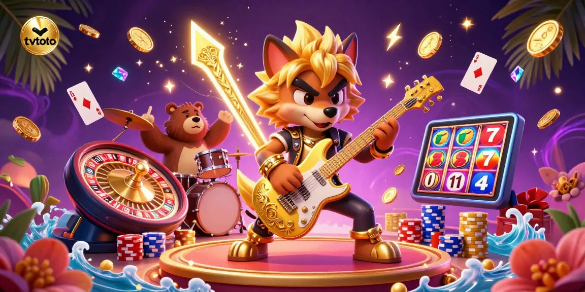Experience the excitement of tvtoto with vibrant casino illustrations showcasing dynamic gaming elements.