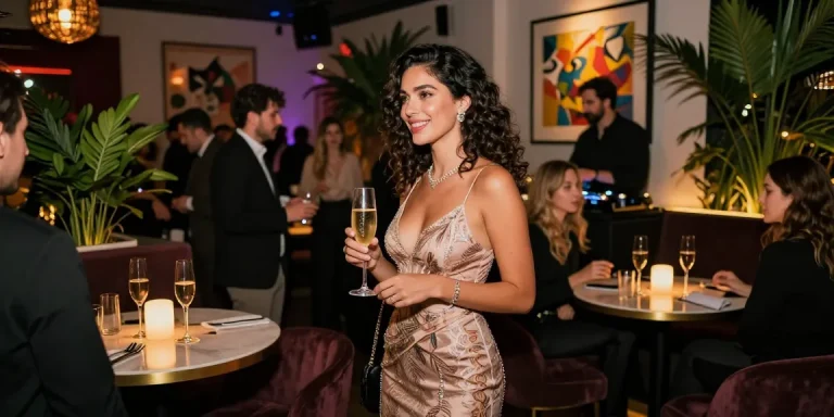 Enjoy a luxurious evening with İstanbul Escort in a vibrant nightlife setting, showcasing elegance and glamour.