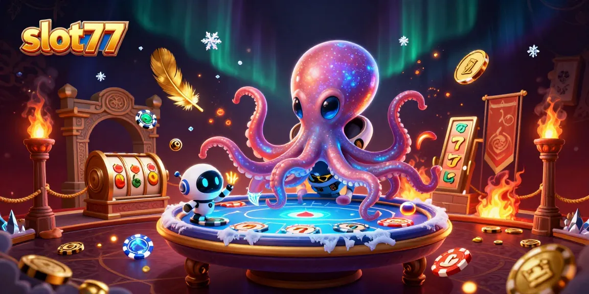 Spin the reels with slot77's thrilling 3D alien casino adventure!