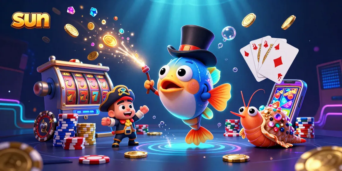 Spin to win at Sun casino with captivating glowing treasures and exciting slot machines.