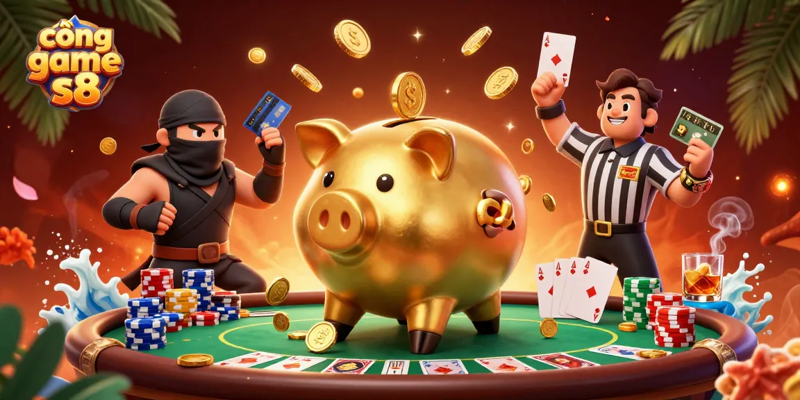 Experience fun and excitement with cổng game s8 featuring vibrant 3D characters and casino elements.