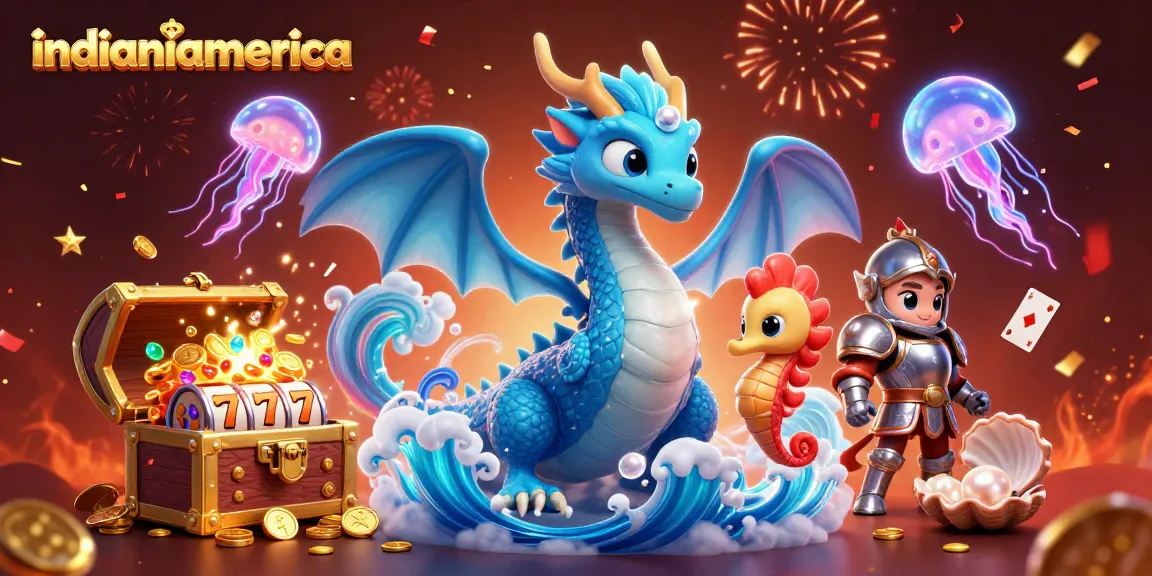 Experience the thrill of winning at indianiamerica's vibrant 3D dragon casino scene.