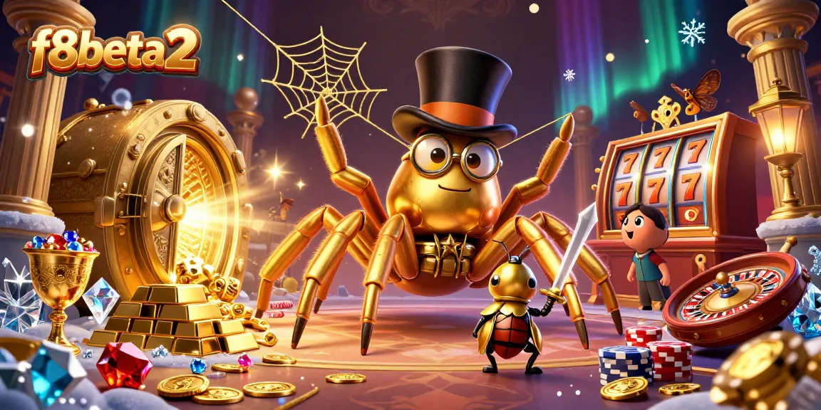 Engage in thrilling online gaming with f8beta2 featuring a vibrant 3D casino scene.