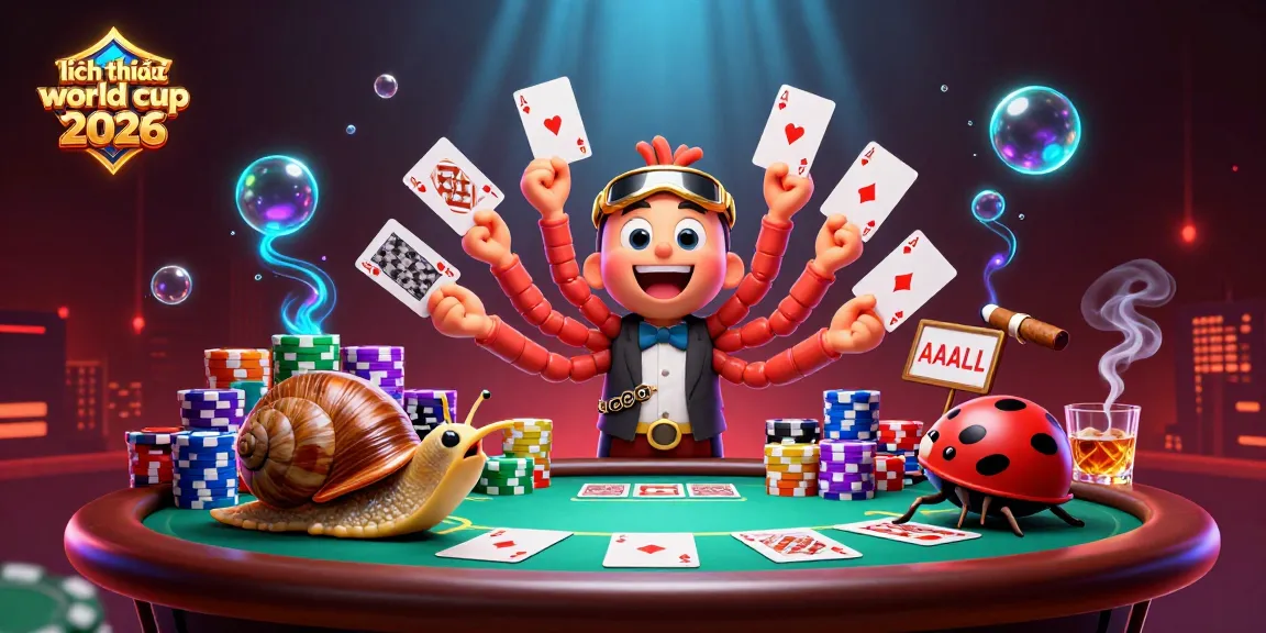 Engage in the action of the lịch thi đấu world cup 2026 as characters bring excitement to a casino scene featuring poker elements.