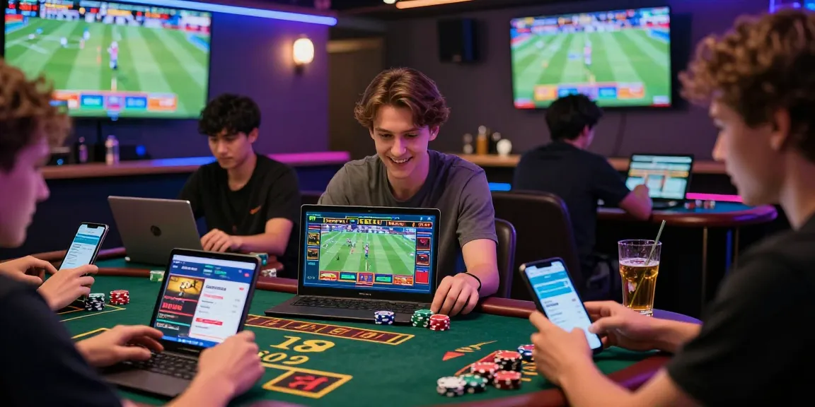 Engaging scene of users betting online with the 78win app in a lively gaming environment filled with excitement.