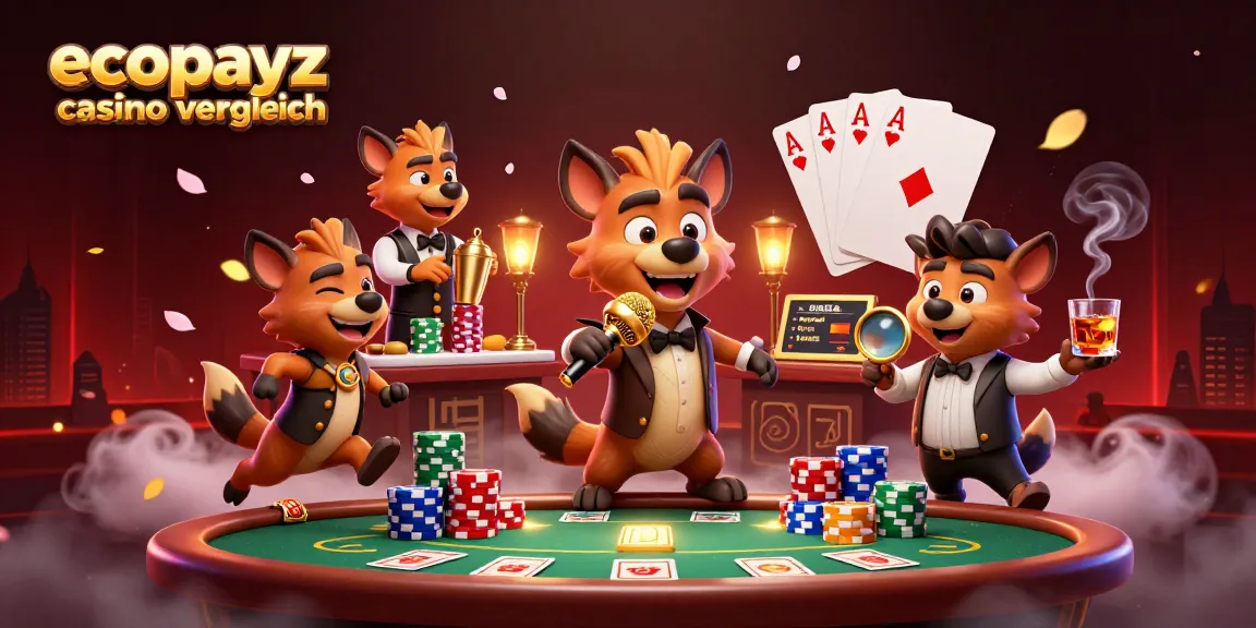 Join the excitement at an ecopayz casino vergleich with a vibrant scene of hyenas in a lively comedy club.