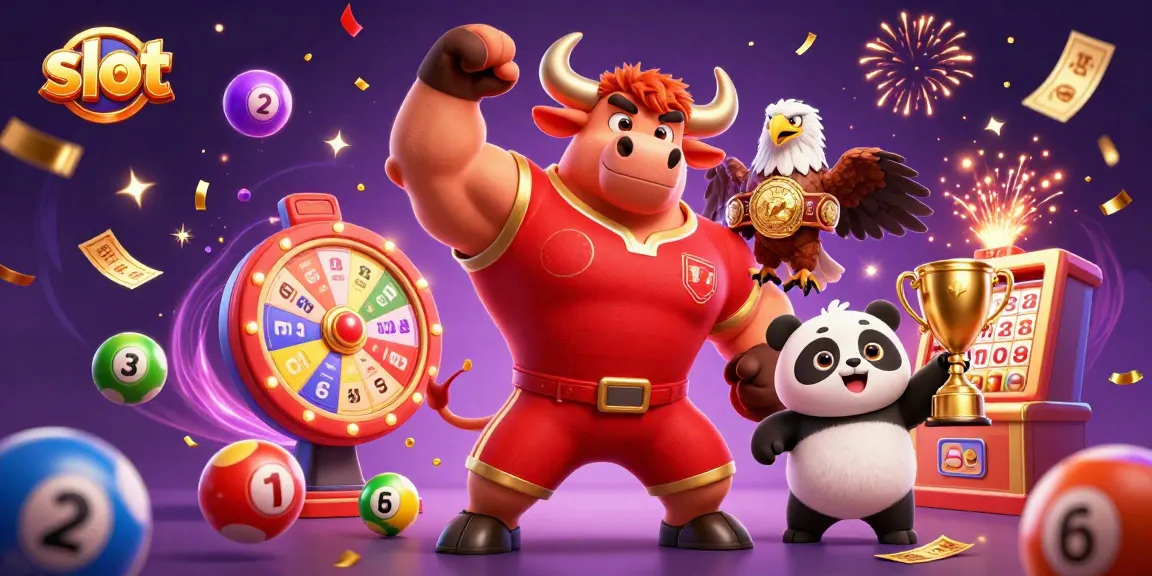 Experience exciting slot jackpots with a vibrant 3D casino scene featuring dynamic characters.