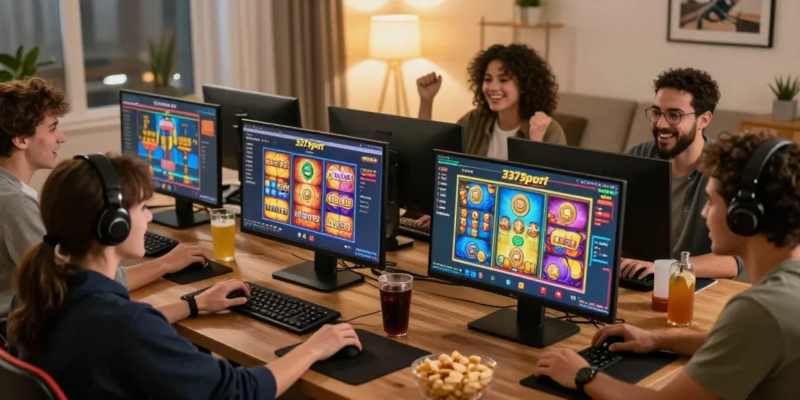 Pengalaman bermain slot online di 337sports, dengan teman yang bersenang-senang bersama, menciptakan suasana ceria.